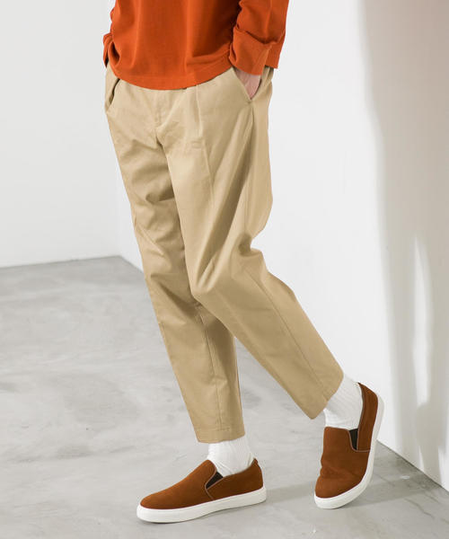 green label relaxing（グリーンレーベルリラクシング）の「CM ドライツイル インタック1P テーパード パンツ 9分丈 / アンクル丈 ◆（その他パンツ・メンズ・ブラック/ベージュ/ネイビー・S/M/L/XL）」の3枚目の写真