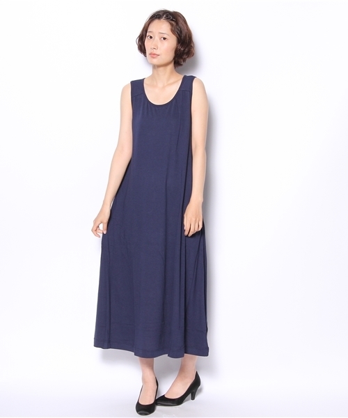 GLOBAL WORK(グローバルワーク)の「【GLOBAL WORK】カットマキシノースリーブワンピース(チュニック・レディース・グレー/ネイビー/パープル/グレー系その他/ブルー系その他/イエロー/オレンジ/その他・LARGE/MEDIUM)」の16枚目の写真