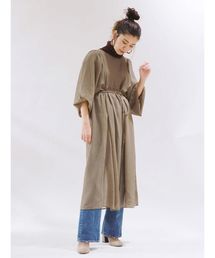 デザインギャザーシフォンワンピース