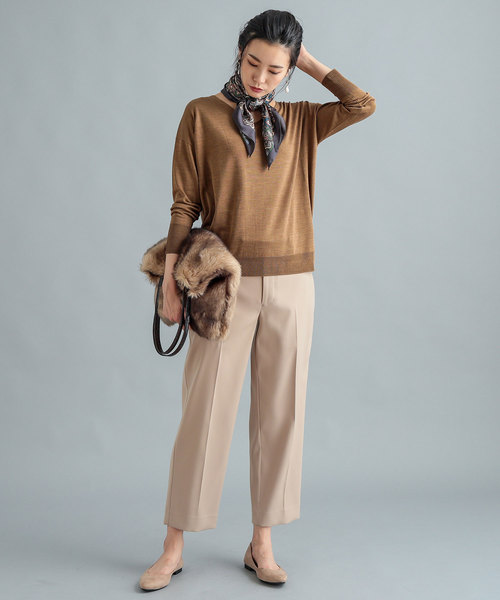 RIVE DROITE（リヴドロワ）の「【XS～Lサイズ】シガレットパンツ（その他パンツ・レディース・ベージュ/ネイビー・SMALL/MEDIUM/LARGE/X-SMALL）」の5枚目の写真