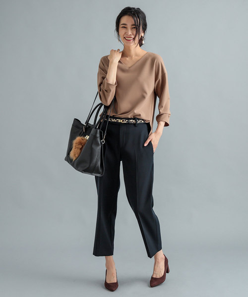 RIVE DROITE（リヴドロワ）の「【XS～Lサイズ】シガレットパンツ（その他パンツ・レディース・ベージュ/ネイビー・SMALL/MEDIUM/LARGE/X-SMALL）」の9枚目の写真