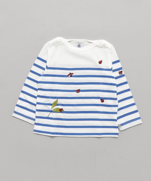 Petit Bateau プチバトー の プリントマリニエール長袖カットソー Tシャツ カットソー Wear
