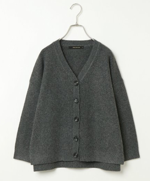 VENCEEXCHANGE(ヴァンスエクスチェンジ)の「片畦ニットカーディガン(カーディガン/ボレロ・レディース・アッシュグレー/モカ・M)」の1枚目の写真
