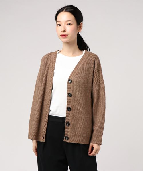 VENCEEXCHANGE(ヴァンスエクスチェンジ)の「片畦ニットカーディガン(カーディガン/ボレロ・レディース・アッシュグレー/モカ・M)」の5枚目の写真