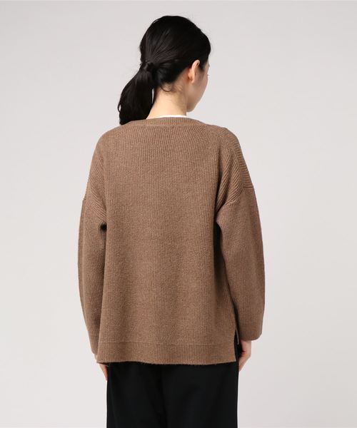 VENCEEXCHANGE(ヴァンスエクスチェンジ)の「片畦ニットカーディガン(カーディガン/ボレロ・レディース・アッシュグレー/モカ・M)」の3枚目の写真