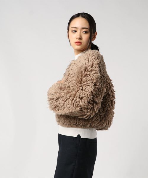 DOUBLE STANDARD CLOTHING（ダブルスタンダードクロージング）の「DSC. ＨＡＮＤニットアウター（その他アウター・レディース・オフホワイト/サックスブルー/キャメル・38/36）」の5枚目の写真