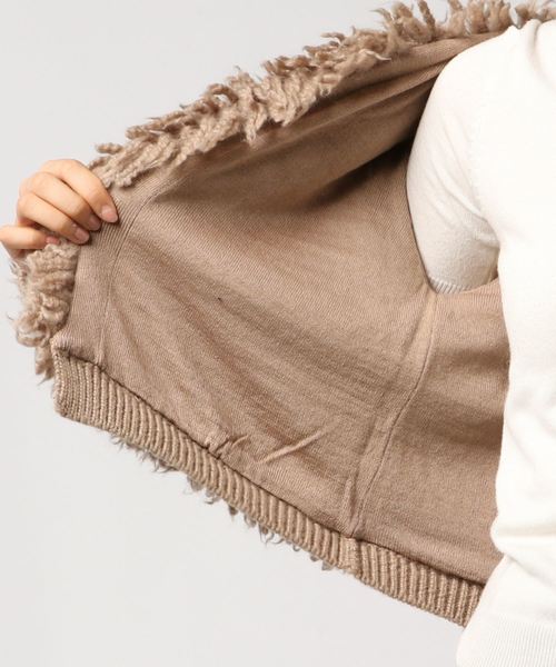 DOUBLE STANDARD CLOTHING（ダブルスタンダードクロージング）の「DSC. ＨＡＮＤニットアウター（その他アウター・レディース・オフホワイト/サックスブルー/キャメル・38/36）」の6枚目の写真