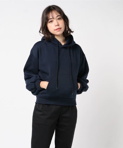 KOBE LETTUCE（コウベレタス）の「選べる2タイプ裏起毛バルーンスリーブスウェットプルオーバートップス＊レディース/トレーナー/パーカー[C3526]神戸レタス（パーカー・レディース・ブラック/パープル/ネイビー/グレー/オフホワイト/モカ/ホワイト系その他/ブラック系その他/グレー系その他/ブラウン系その他/ブルー系その他/パープル系その他/キャメル/イエロー系その他・FREE）」の17枚目の写真