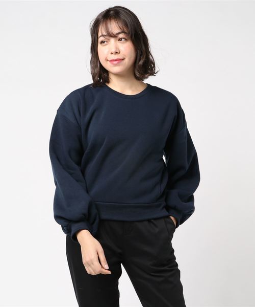 KOBE LETTUCE（コウベレタス）の「選べる2タイプ裏起毛バルーンスリーブスウェットプルオーバートップス＊レディース/トレーナー/パーカー[C3526]神戸レタス（パーカー・レディース・ブラック/パープル/ネイビー/グレー/オフホワイト/モカ/ホワイト系その他/ブラック系その他/グレー系その他/ブラウン系その他/ブルー系その他/パープル系その他/キャメル/イエロー系その他・FREE）」の9枚目の写真