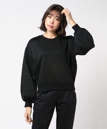 選べる2タイプ裏起毛バルーンスリーブスウェットプルオーバートップス＊レディース/トレーナー/パーカー[C3526]神戸レタス