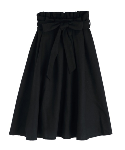 axes femme（アクシーズファム）の「ベルト付スカート（スカート・レディース・ブラック/キャメル/ワイン・MEDIUM）」の2枚目の写真