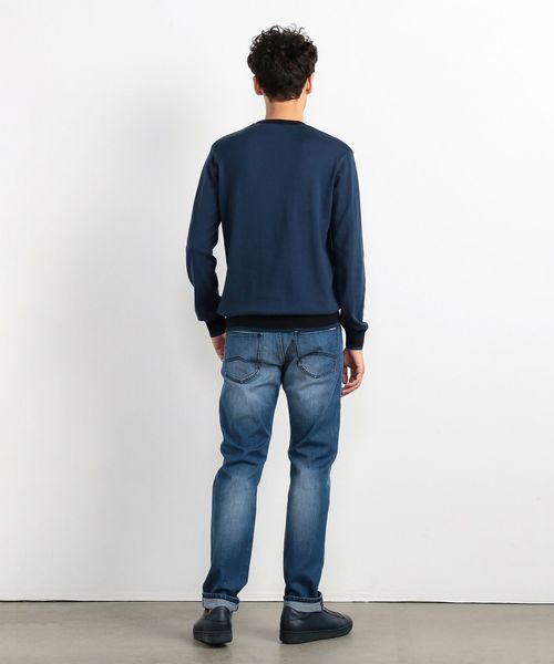 ARMANI EXCHANGE(アルマーニエクスチェンジ)の「【A|Xアルマーニ エクスチェンジ】フロントロゴ コットンニット(ニット/セーター・メンズ・ホワイト/ネイビー・LARGE/MEDIUM/SMALL/X-LARGE/X-SMALL)」の11枚目の写真