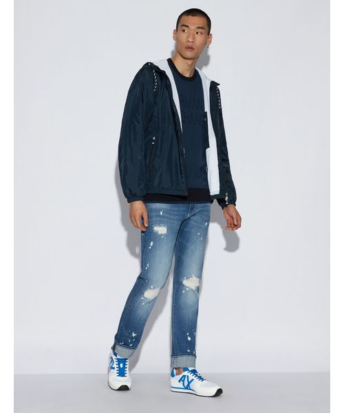 ARMANI EXCHANGE(アルマーニエクスチェンジ)の「【A|Xアルマーニ エクスチェンジ】フロントロゴ コットンニット(ニット/セーター・メンズ・ホワイト/ネイビー・LARGE/MEDIUM/SMALL/X-LARGE/X-SMALL)」の14枚目の写真