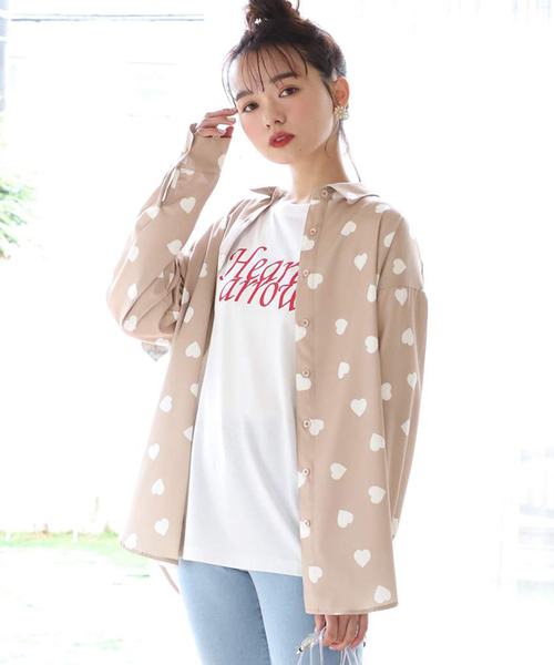 one after another NICE CLAUP（ワンアフターアナザーナイスクラップ）の「プリントビッグシルエットシャツ（シャツ/ブラウス・レディース・ホワイト系その他/ブラウン系その他/ベージュ系その他/チェック・FREE）」の21枚目の写真