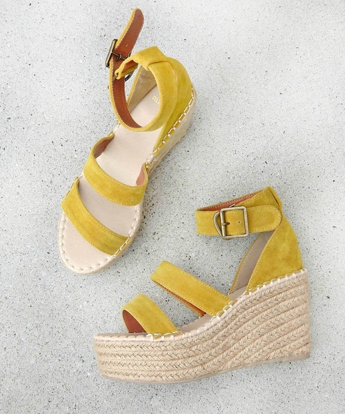 minia（ミニア）の「ジュートウェッジエスパサンダル/厚底サンダル　□（サンダル・レディース・ブラック/ブラウン/イエロー・S/M/L/LL）」の3枚目の写真
