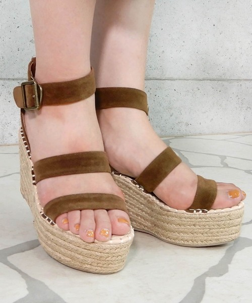 minia（ミニア）の「ジュートウェッジエスパサンダル/厚底サンダル　□（サンダル・レディース・ブラック/ブラウン/イエロー・S/M/L/LL）」の6枚目の写真