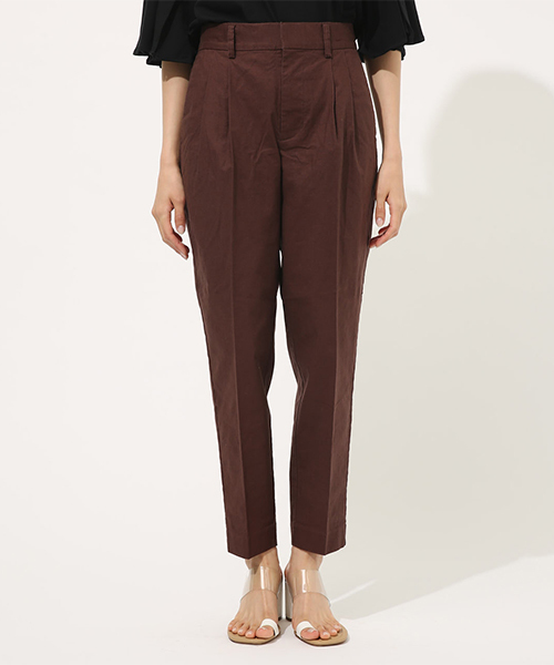 AZUL by moussy(アズールバイマウジー)の「LINEN TOUCH TAPERED PANTS / リネンタッチテーパードパンツ(その他パンツ・レディース・ブラウン/グリーン・SMALL/MEDIUM)」の12枚目の写真