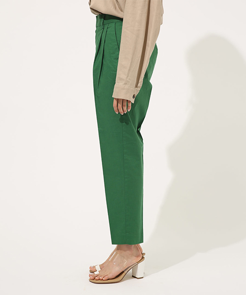 AZUL by moussy(アズールバイマウジー)の「LINEN TOUCH TAPERED PANTS / リネンタッチテーパードパンツ(その他パンツ・レディース・ブラウン/グリーン・SMALL/MEDIUM)」の14枚目の写真