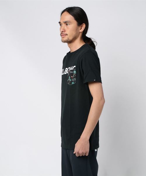 BILLABONG(ビラボン)の「半袖Tシャツ BILLABONG LOGO AJ011-289(Tシャツ/カットソー・メンズ・ブラック/ホワイト×ネイビー/ホワイト・L/S/M)」の4枚目の写真