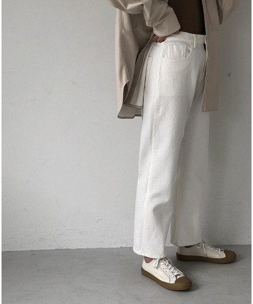 TODAYFUL(トゥデイフル)の「Addy'sデニム(デニムパンツ・レディース・ホワイト/ブルー・36inch/38inch)」の1枚目の写真