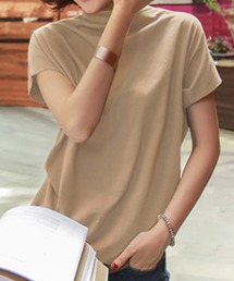 レディース シンプルハイネックカットソー