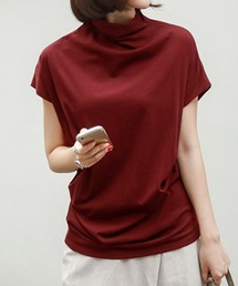 レディース シンプルハイネックカットソー