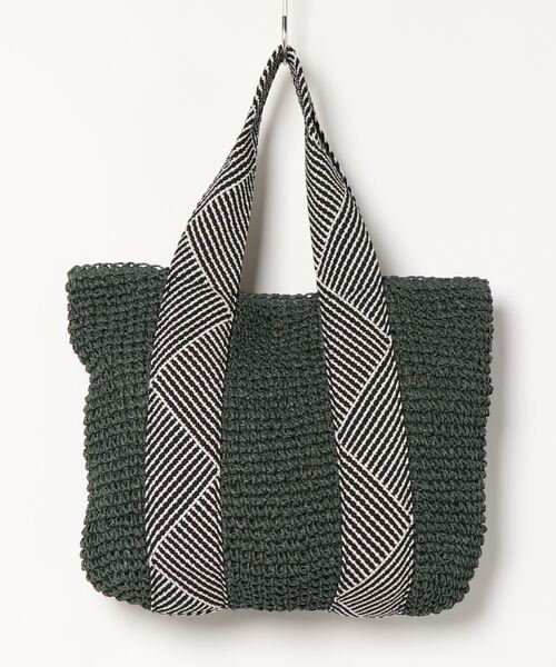 BASE（ベース）の「ラメテープハンドル 定番カゴバッグ A4収納可（かごバッグ・レディース・ブラック/ベージュ/ネイビー/ピンク/グレー/ダークベージュ/ブラウン/カーキ・FREE）」の20枚目の写真