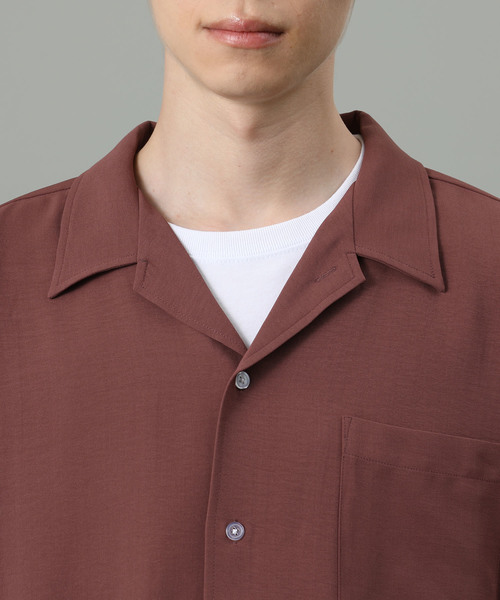 JUNRED（ジュンレッド）の「【ビッグシルエット】オータムドライ開襟シャツ（シャツ/ブラウス・メンズ・ブラック/ベージュ/ブルー/ピンク系その他2・S/M/L）」の7枚目の写真