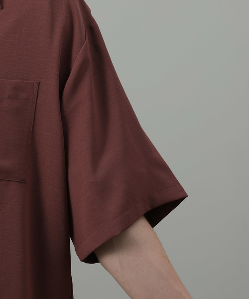 JUNRED（ジュンレッド）の「【ビッグシルエット】オータムドライ開襟シャツ（シャツ/ブラウス・メンズ・ブラック/ベージュ/ブルー/ピンク系その他2・S/M/L）」の8枚目の写真