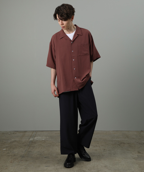 JUNRED（ジュンレッド）の「【ビッグシルエット】オータムドライ開襟シャツ（シャツ/ブラウス・メンズ・ブラック/ベージュ/ブルー/ピンク系その他2・S/M/L）」の10枚目の写真