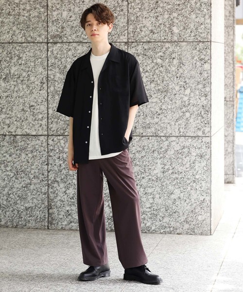 JUNRED（ジュンレッド）の「【ビッグシルエット】オータムドライ開襟シャツ（シャツ/ブラウス・メンズ・ブラック/ベージュ/ブルー/ピンク系その他2・S/M/L）」の13枚目の写真