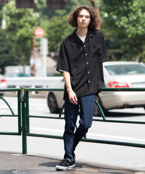 JUNRED（ジュンレッド）の「【ビッグシルエット】オータムドライ開襟シャツ（シャツ/ブラウス・メンズ・ブラック/ベージュ/ブルー/ピンク系その他2・S/M/L）」の15枚目の写真