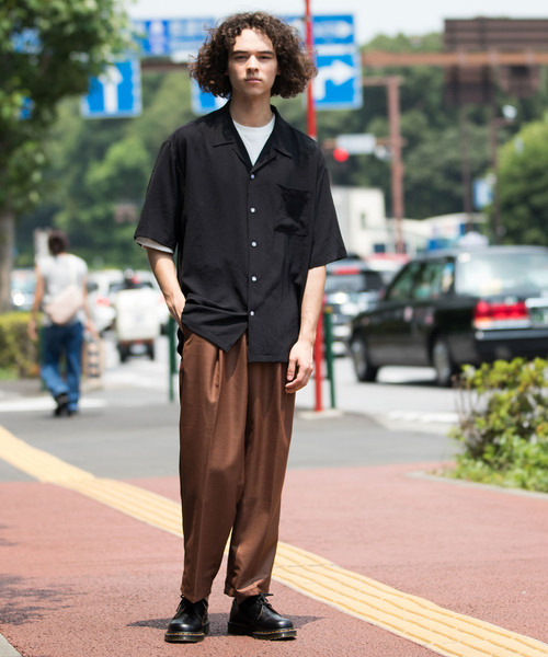 JUNRED（ジュンレッド）の「【ビッグシルエット】オータムドライ開襟シャツ（シャツ/ブラウス・メンズ・ブラック/ベージュ/ブルー/ピンク系その他2・S/M/L）」の16枚目の写真