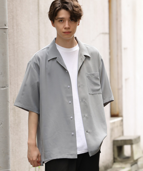 JUNRED（ジュンレッド）の「【ビッグシルエット】オータムドライ開襟シャツ（シャツ/ブラウス・メンズ・ブラック/ベージュ/ブルー/ピンク系その他2・S/M/L）」の17枚目の写真