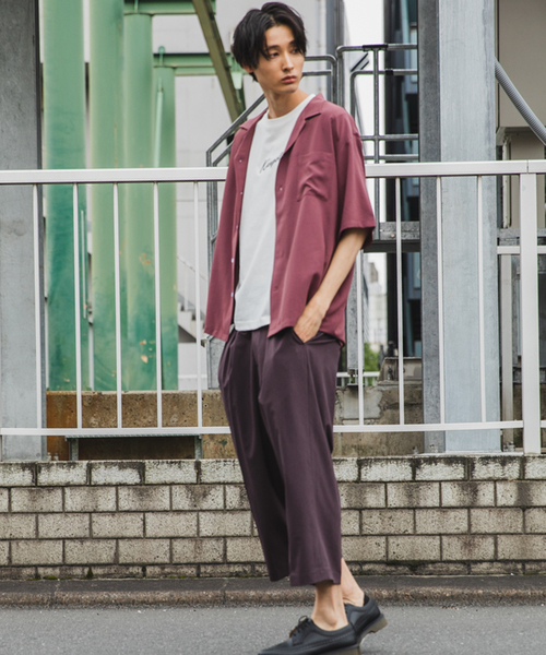 JUNRED（ジュンレッド）の「【ビッグシルエット】オータムドライ開襟シャツ（シャツ/ブラウス・メンズ・ブラック/ベージュ/ブルー/ピンク系その他2・S/M/L）」の20枚目の写真