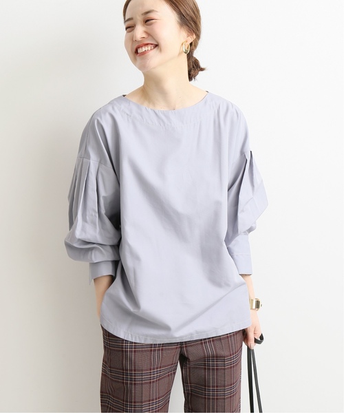 IENA(イエナ)の「コットンレーヨンタックスリーブブラウス◆(シャツ/ブラウス・レディース・ベージュ/ブルー系その他・FREE)」の15枚目の写真