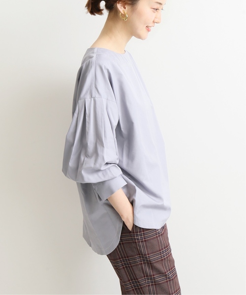 IENA(イエナ)の「コットンレーヨンタックスリーブブラウス◆(シャツ/ブラウス・レディース・ベージュ/ブルー系その他・FREE)」の14枚目の写真