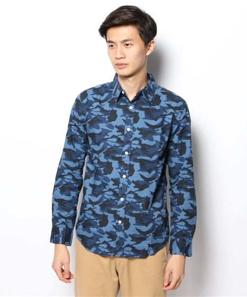 WEGO(ウィゴー)の「WEGO/カモフラシャツ(シャツ/ブラウス・メンズ・カーキ/ブルー・LARGE/MEDIUM)」の3枚目の写真