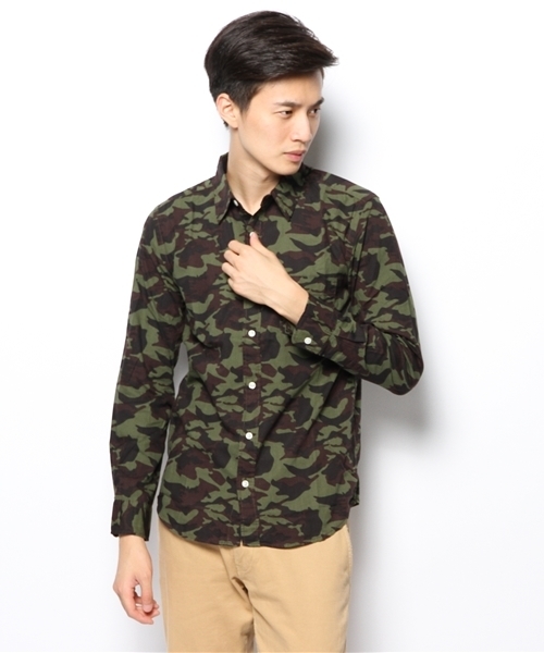 WEGO(ウィゴー)の「WEGO/カモフラシャツ(シャツ/ブラウス・メンズ・カーキ/ブルー・LARGE/MEDIUM)」の12枚目の写真