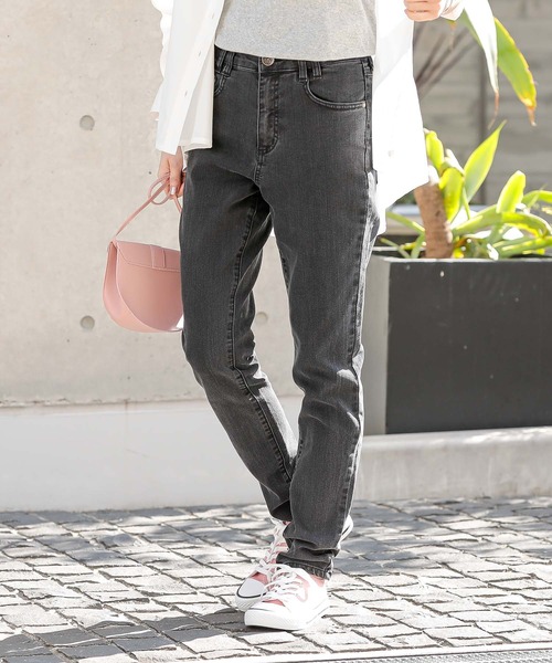 n'OrLABEL(ノアールレーベル)の「『ストレッチスキニーデニム』(デニムパンツ・レディース・サックスブルー/インディゴブルー/ブルー/ブラック/グレー・S/M/L/LL/3L)」の2枚目の写真