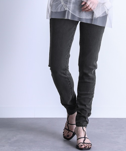 n'OrLABEL(ノアールレーベル)の「『ストレッチスキニーデニム』(デニムパンツ・レディース・サックスブルー/インディゴブルー/ブルー/ブラック/グレー・S/M/L/LL/3L)」の12枚目の写真