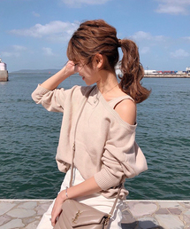 AZUL by moussy | 2WAY KNIT SET TOPS/2WAYニットセットトップス(ニット/セーター)