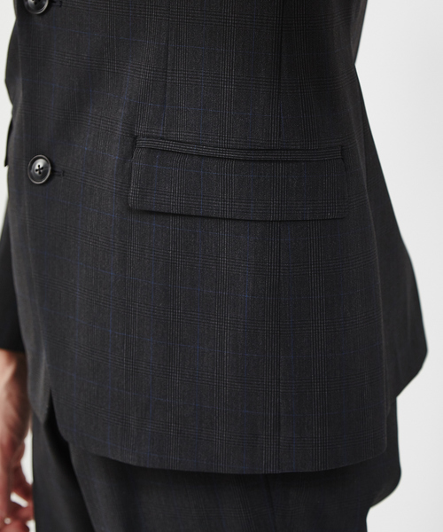 5351 POUR LES HOMMES（ゴーサンゴーイチプールオム）の「【セットアップ対応】ハイカウントヴィスリーチェックトラベルジャケット（テーラードジャケット・メンズ・チャコールグレー・44/46/48/50）」の8枚目の写真