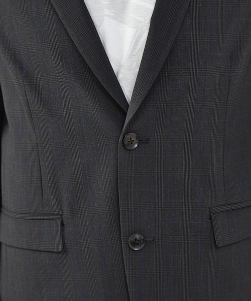 5351 POUR LES HOMMES（ゴーサンゴーイチプールオム）の「【セットアップ対応】ハイカウントヴィスリーチェックトラベルジャケット（テーラードジャケット・メンズ・チャコールグレー・44/46/48/50）」の10枚目の写真