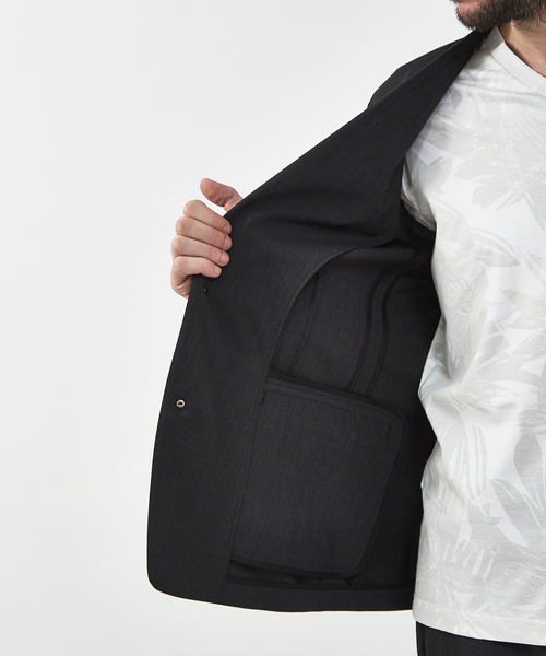 5351 POUR LES HOMMES（ゴーサンゴーイチプールオム）の「【セットアップ対応】ハイカウントヴィスリーチェックトラベルジャケット（テーラードジャケット・メンズ・チャコールグレー・44/46/48/50）」の12枚目の写真