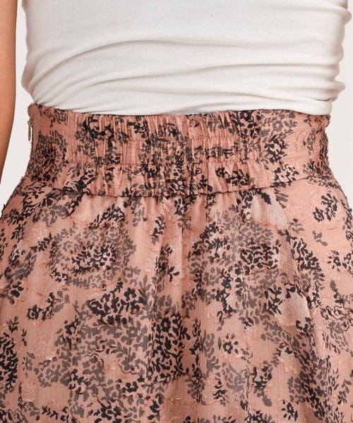 DouDou(ドゥドゥ)の「ジャガード花柄プリントスカート(スカート・レディース・ホワイト/ピンク・38/36)」の12枚目の写真