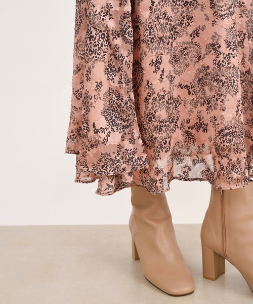 DouDou(ドゥドゥ)の「ジャガード花柄プリントスカート(スカート・レディース・ホワイト/ピンク・38/36)」の16枚目の写真