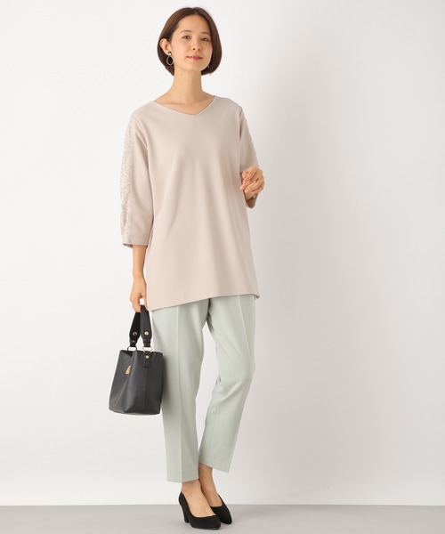 LEPSIM(レプシィム)の「レースキリカエチュニック 871871(Tシャツ/カットソー・レディース・ネイビー/グリーン/グレイッシュベージュ・MEDIUM/LARGE)」の11枚目の写真