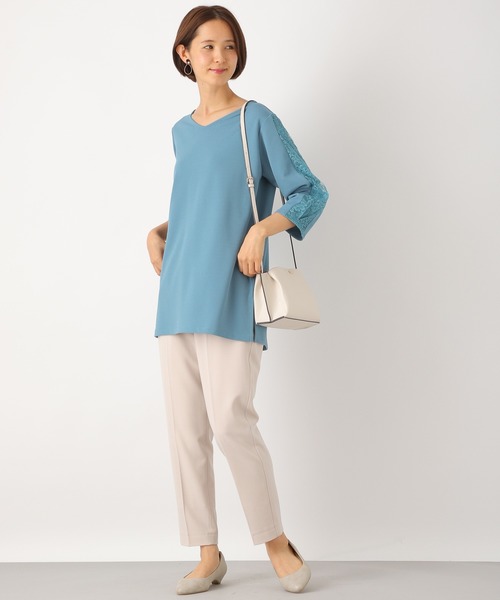 LEPSIM(レプシィム)の「レースキリカエチュニック 871871(Tシャツ/カットソー・レディース・ネイビー/グリーン/グレイッシュベージュ・MEDIUM/LARGE)」の12枚目の写真