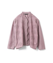 mizuiro ind レーススタンドカラーワイドシャツ（シャツ/ブラウス